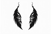 Leaf Earring Silhouette Bundle, an Object Graphic by balal (Thumbnail 2 of 15)