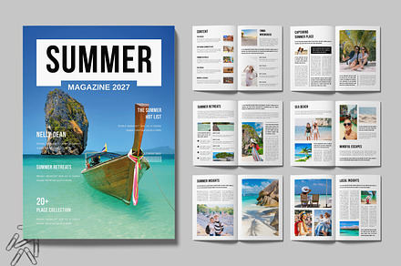 Summer Magazine Template Design, a Magazine Template by MightyDesign