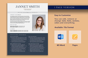 One Page Professional Resume