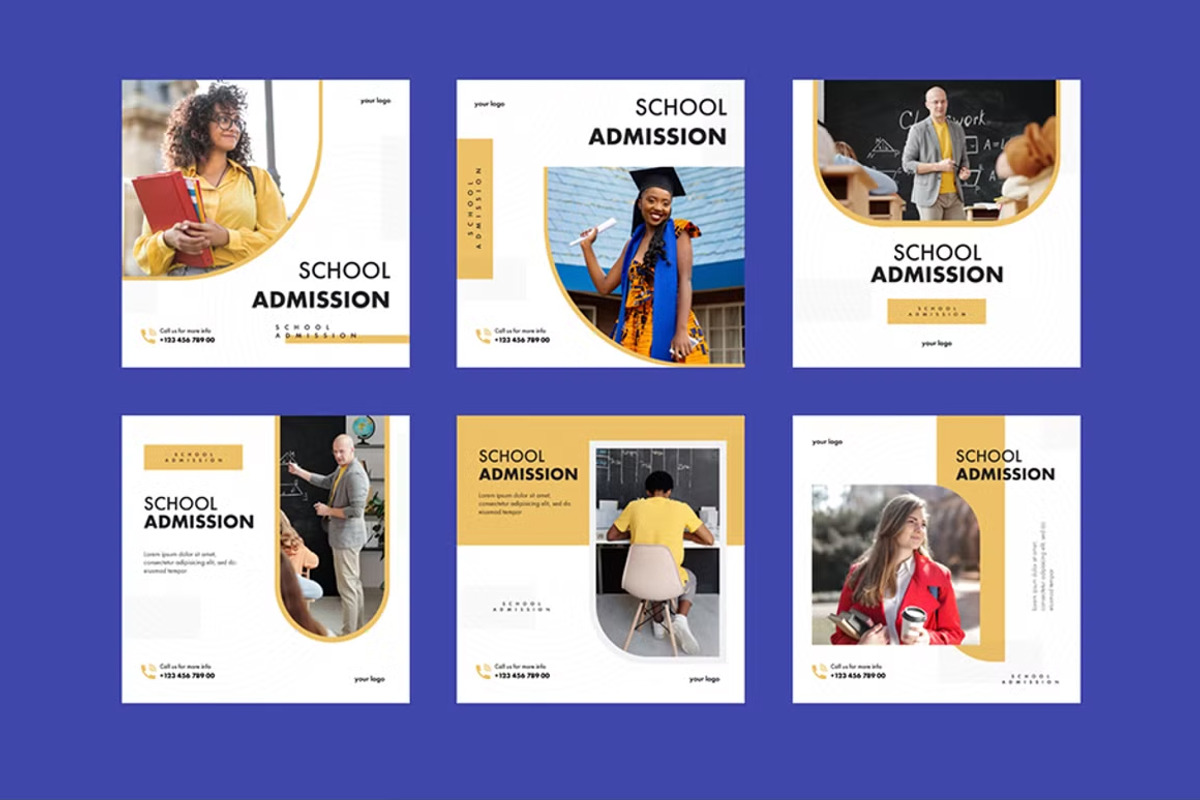 School Admission Instagram Template, a Social Media Template by The G! Design (Photo 2 of 3)