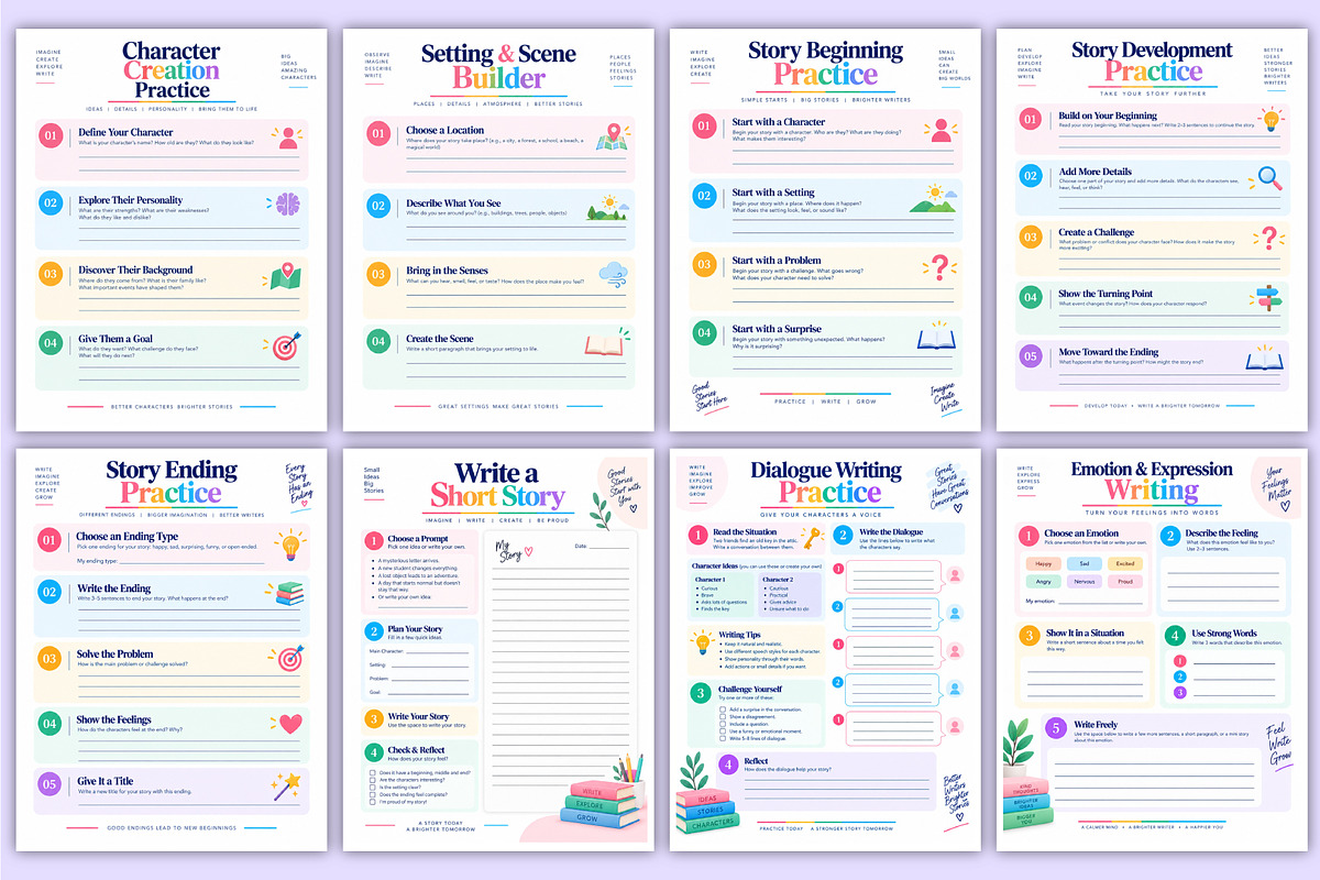 AI Writing Practice Book | Writing, a Stationery Template by Mustafiz (Photo 3 of 4)