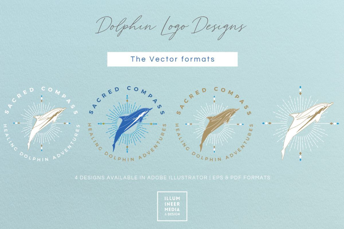 Dolphin Logo Vectors & Foil Overlays, a Branding & Logo Template by Illumineer Media & Design (Photo 3 of 9)