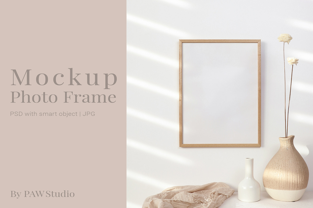 Photo Frame Mockup 3x4, a Print Template by PawMockups (Photo 1 of 8)