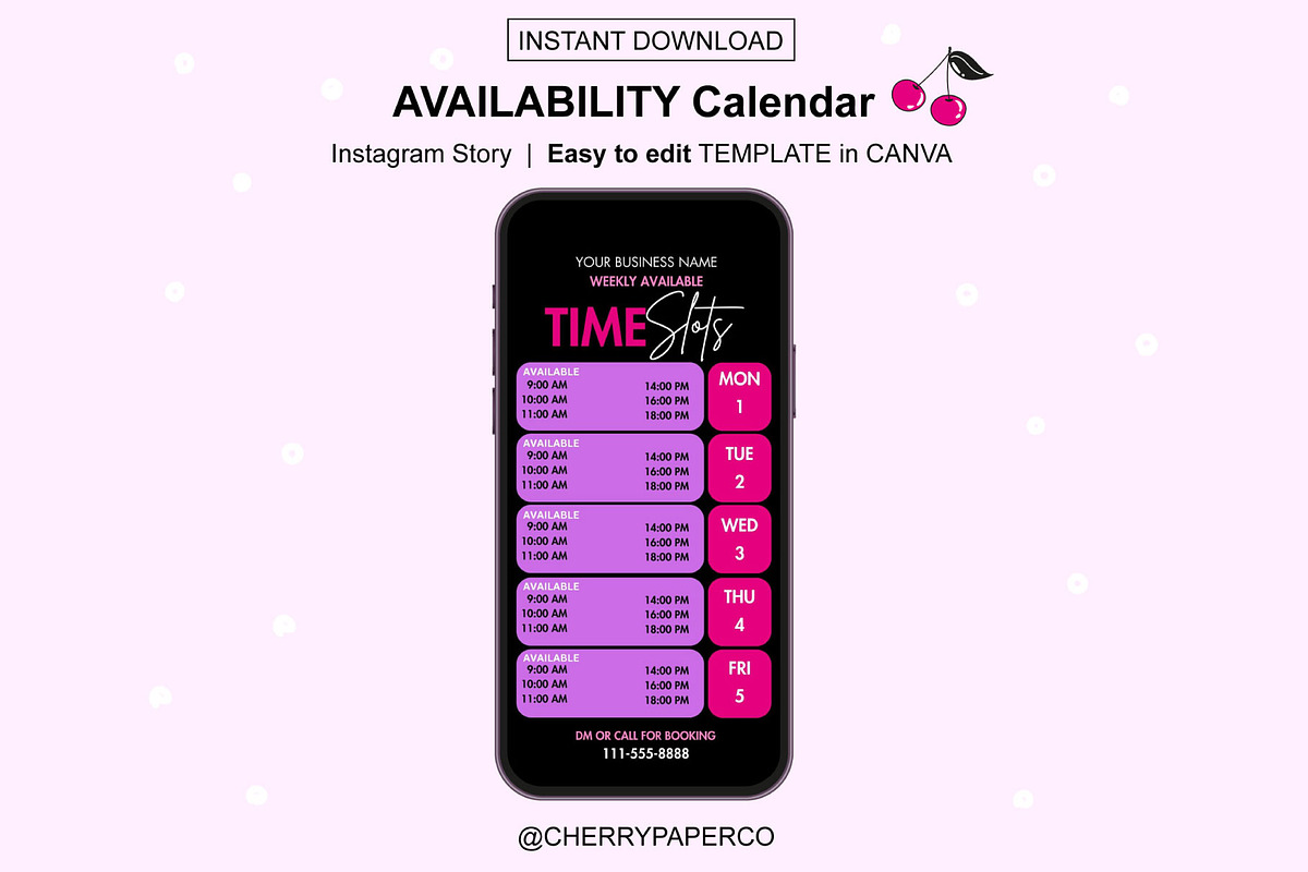 Instagram Story Canva Template, a Social Media Template by Cherry Paper Co (Photo 3 of 3)