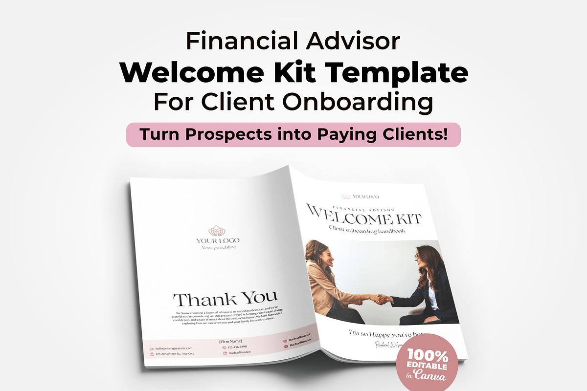 Finance Advisor Client Welcome Pack, a Marketing Template by Aks-Designs (Photo 1 of 8)