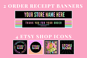Pastel Neon Etsy Shop Kit, a Branding & Logo Template by SunshineStudioBoutique (Thumbnail 5 of 6)