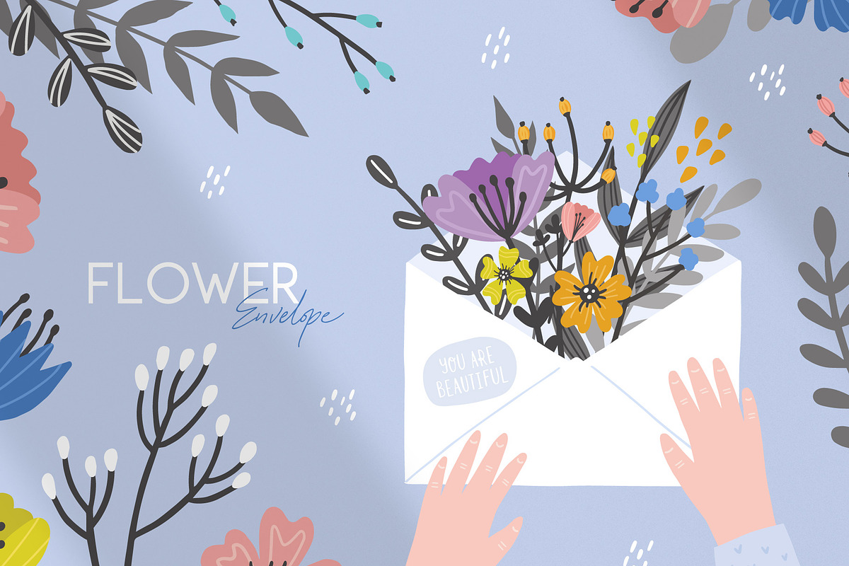 Modern floral spring set, an Object Graphic by MaNechaeva (Photo 1 of 13)