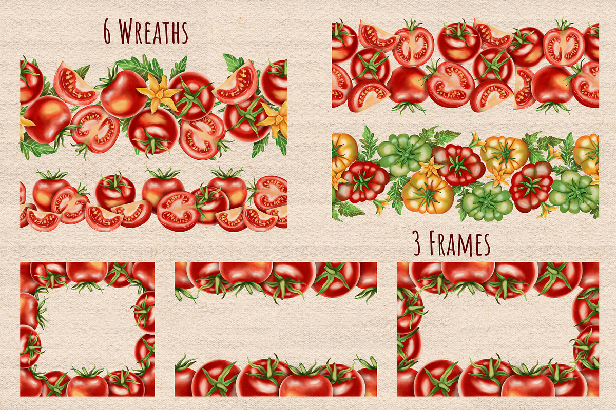 Watercolor Tomatoes, an Illustration by Andre_Eva (Photo 5 of 10)