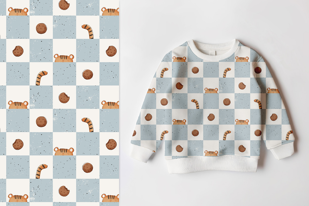 Tiger and cookies, a Pattern Graphic by Olena Kuznietsova (Photo 7 of 8)