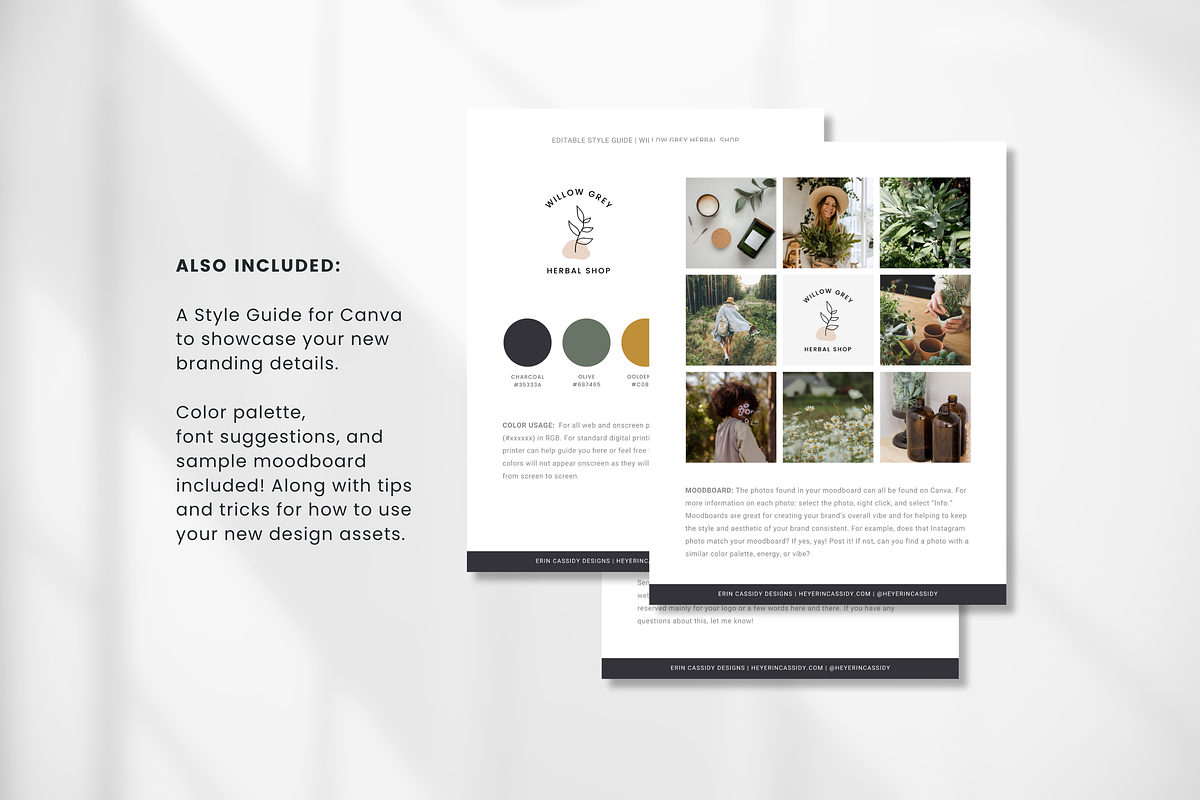 Canva Logo Kit | Botanical Logo, a Branding & Logo Template by Erin Cassidy (Photo 8 of 9)