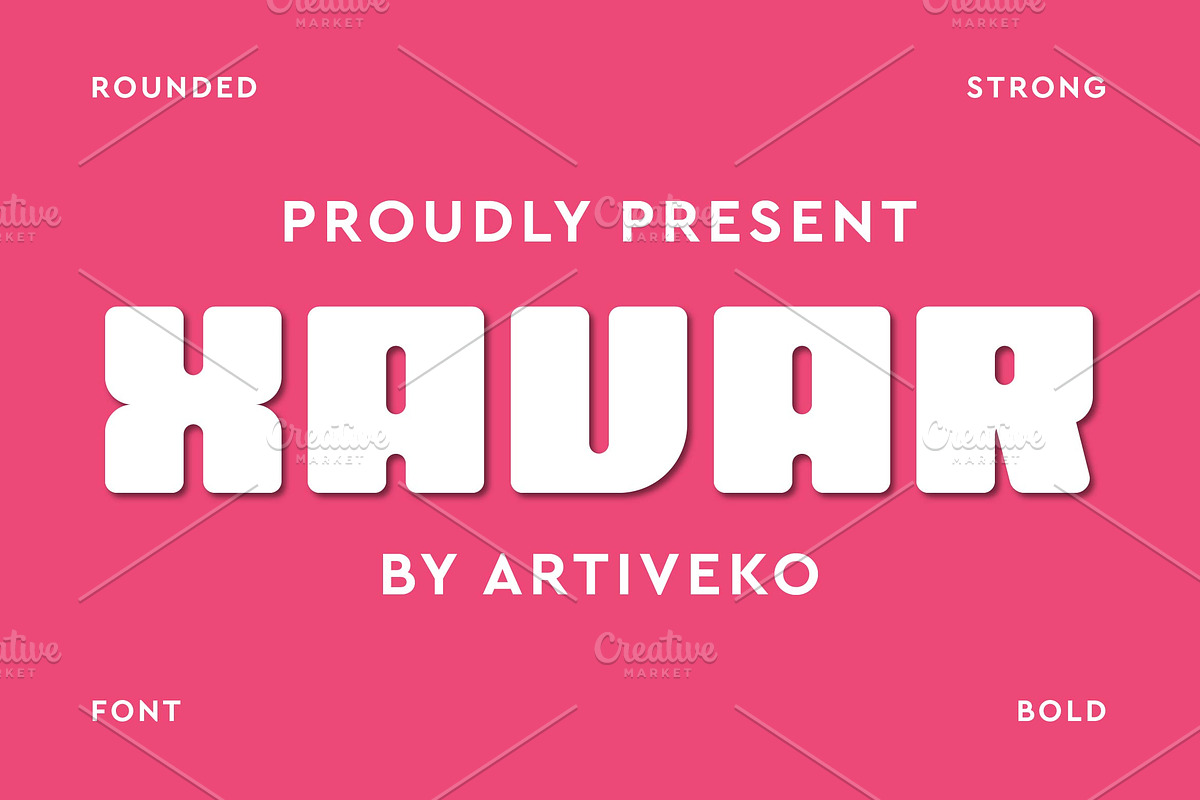 Xavar - Rounded Bold Font, a Sans Serif Font by Artiveko (Photo 1 of 4)