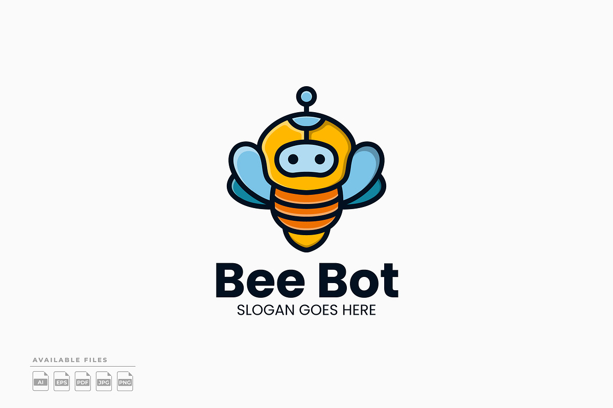 Bee Bot Logo, a Branding & Logo Template by Zeer Graphic