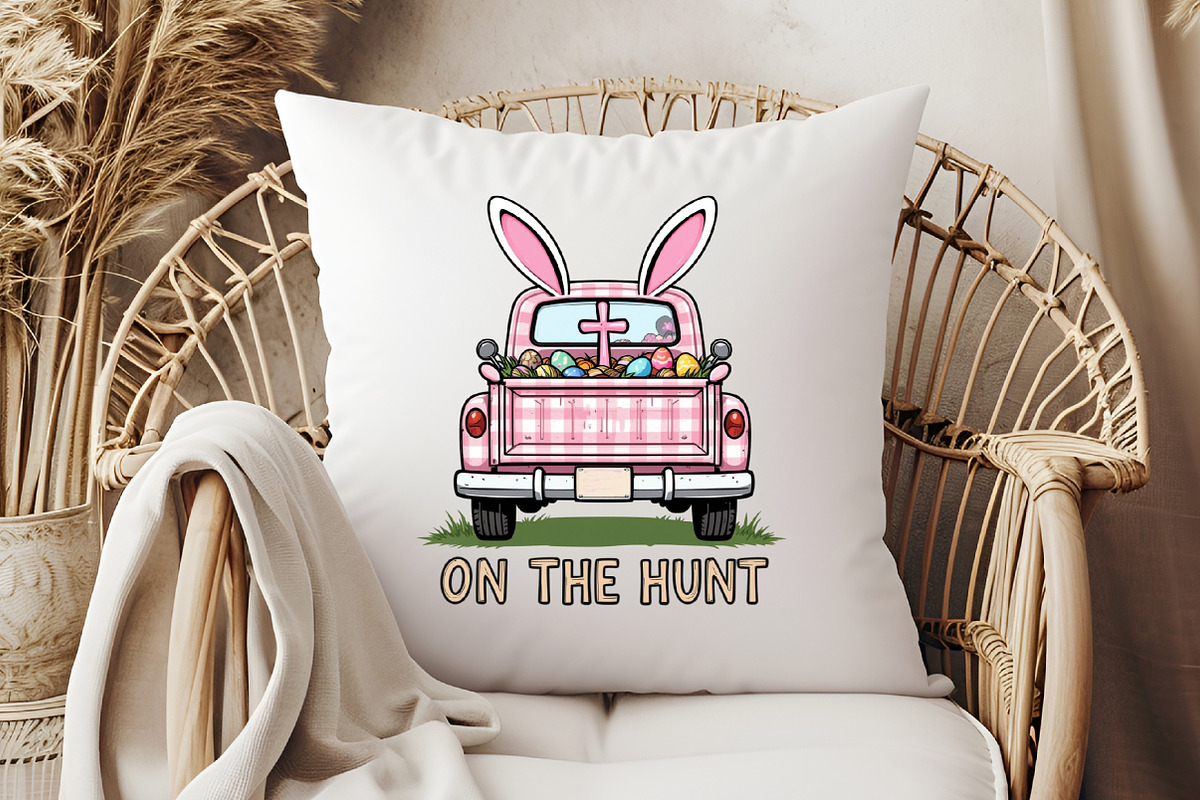 On the Hunt Retro Happy Easter Truck, an Illustration by Libby Wishes (Photo 3 of 3)