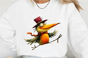 Christmas Funny Birds Clipart, an Illustration by OK Design (Thumbnail 5 of 6)