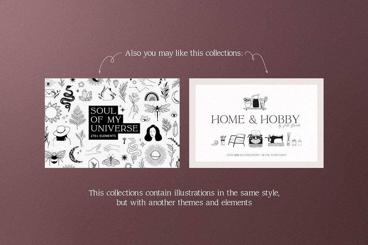Line floral logo kit. Organic labels, a Branding & Logo Template by Kate Macate (Photo 13 of 13)