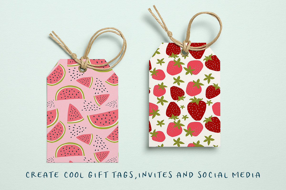 Summer Fruit Patterns and Elements, a Pattern Graphic by Sweet Fig (Photo 4 of 6)