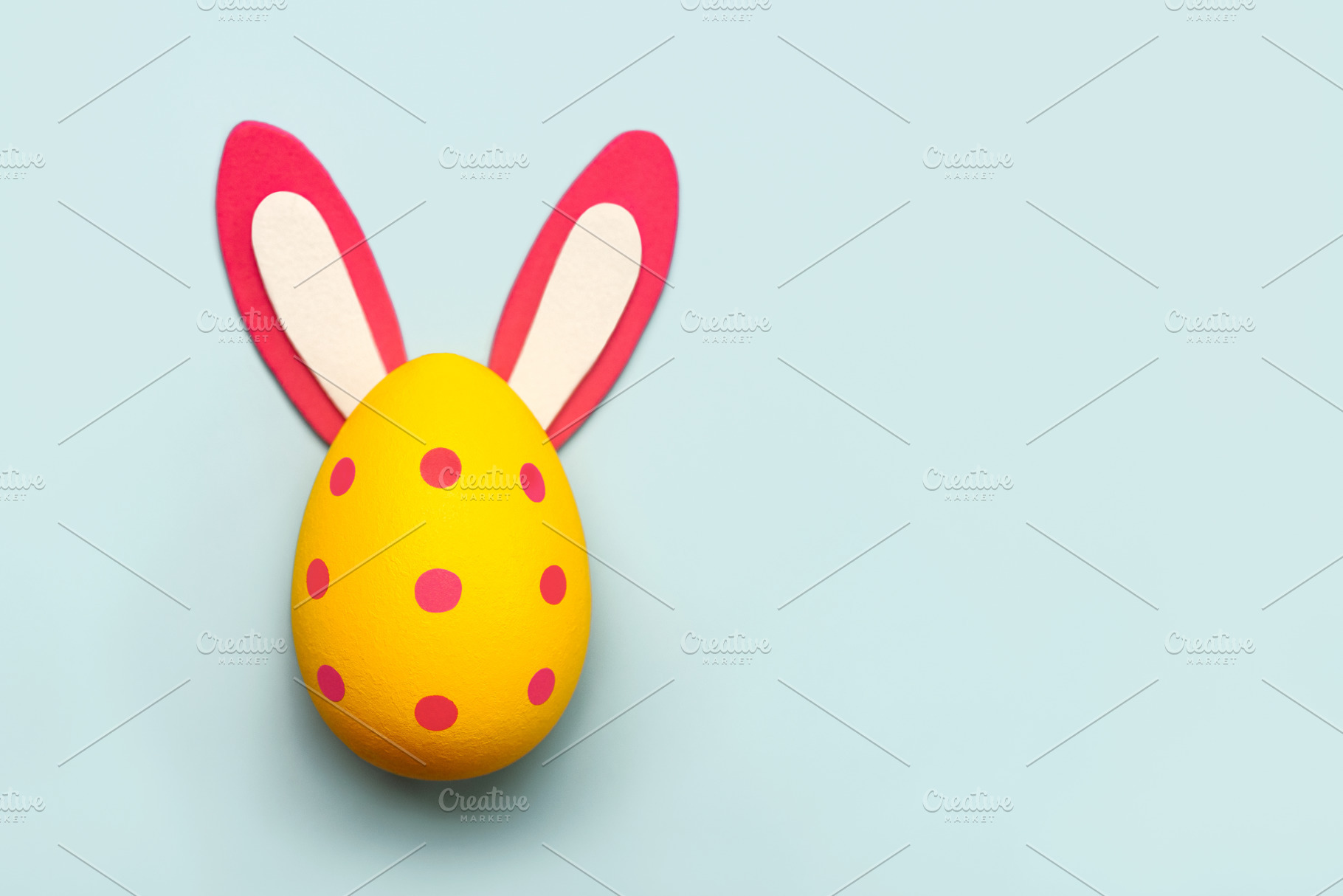 Happy Easter. Yellow easter painted, a Holiday Photo by esthermm