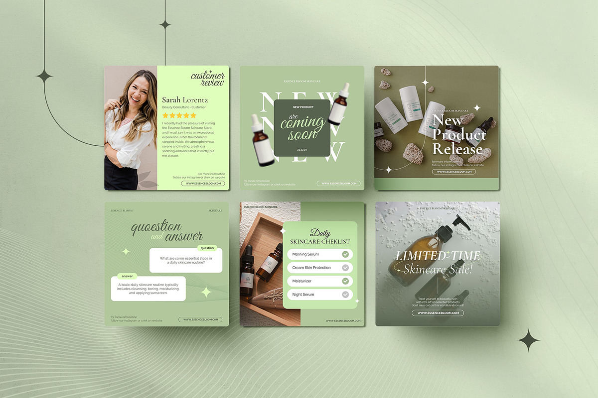 Bloom | Skincare Canva Template, a Social Media Template by prajapixels (Photo 3 of 6)