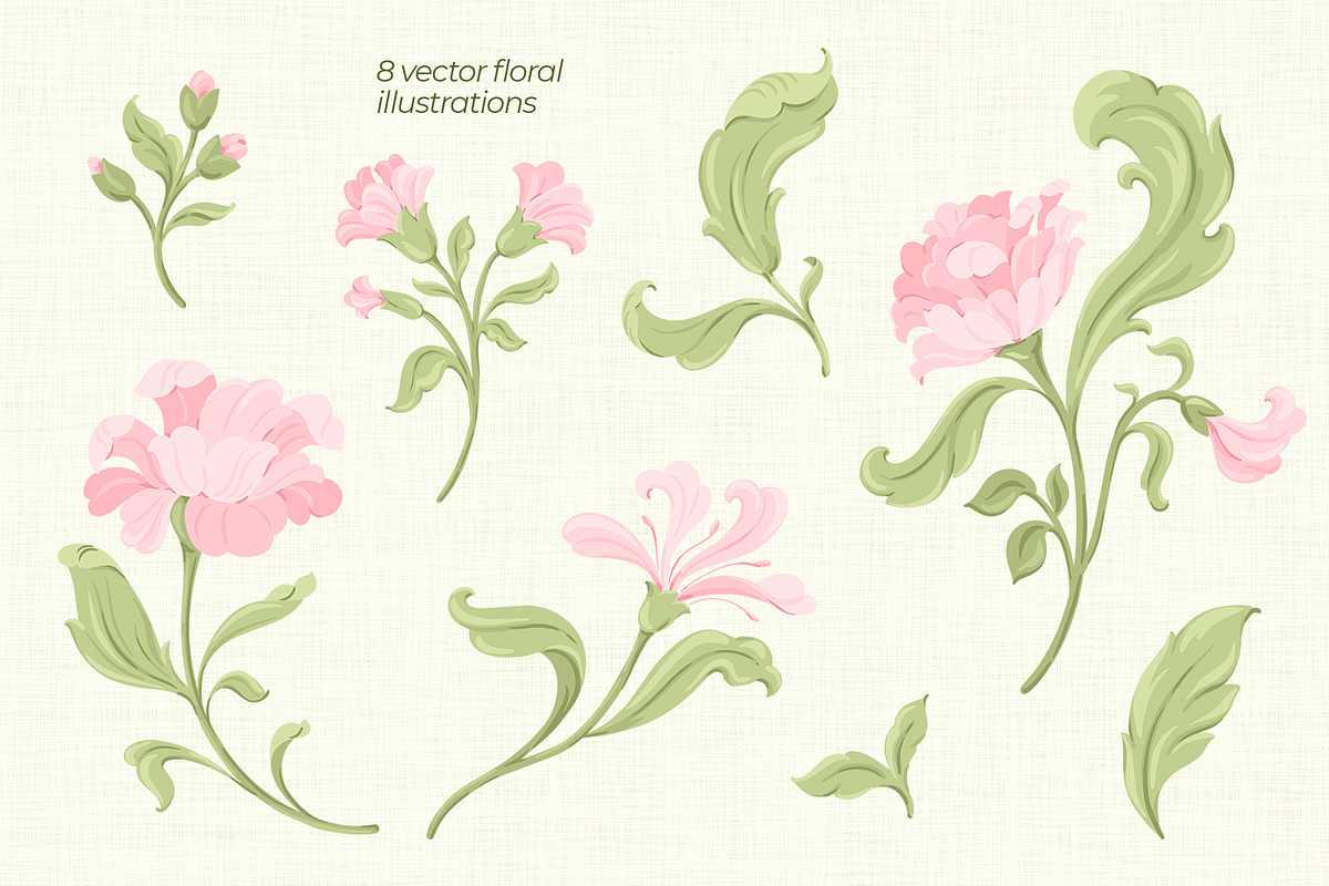 Floral Patterns & Illustrations, a Pattern Graphic by Inna Moreva (Photo 2 of 4)