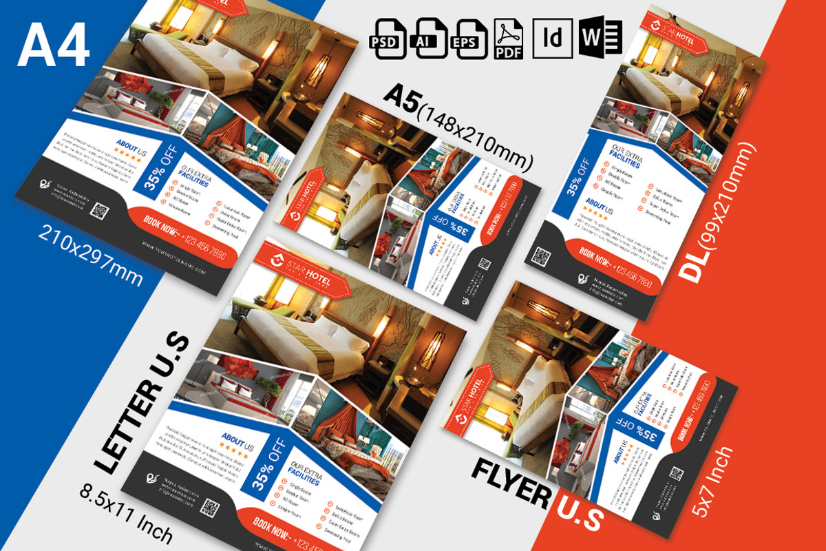 10 Hotel Flyers Bundle 90% OFF, a Flyer Template by Imagine Design Studio