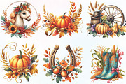 Watercolor Cowboy Autumn Clipart, an Illustration by CraftArtStudio (Thumbnail 2 of 6)