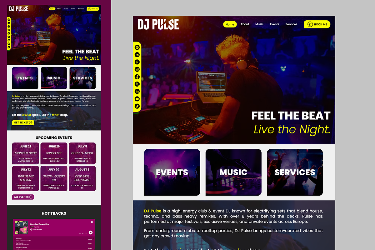 DJ & Music Producer Website Template preview 7