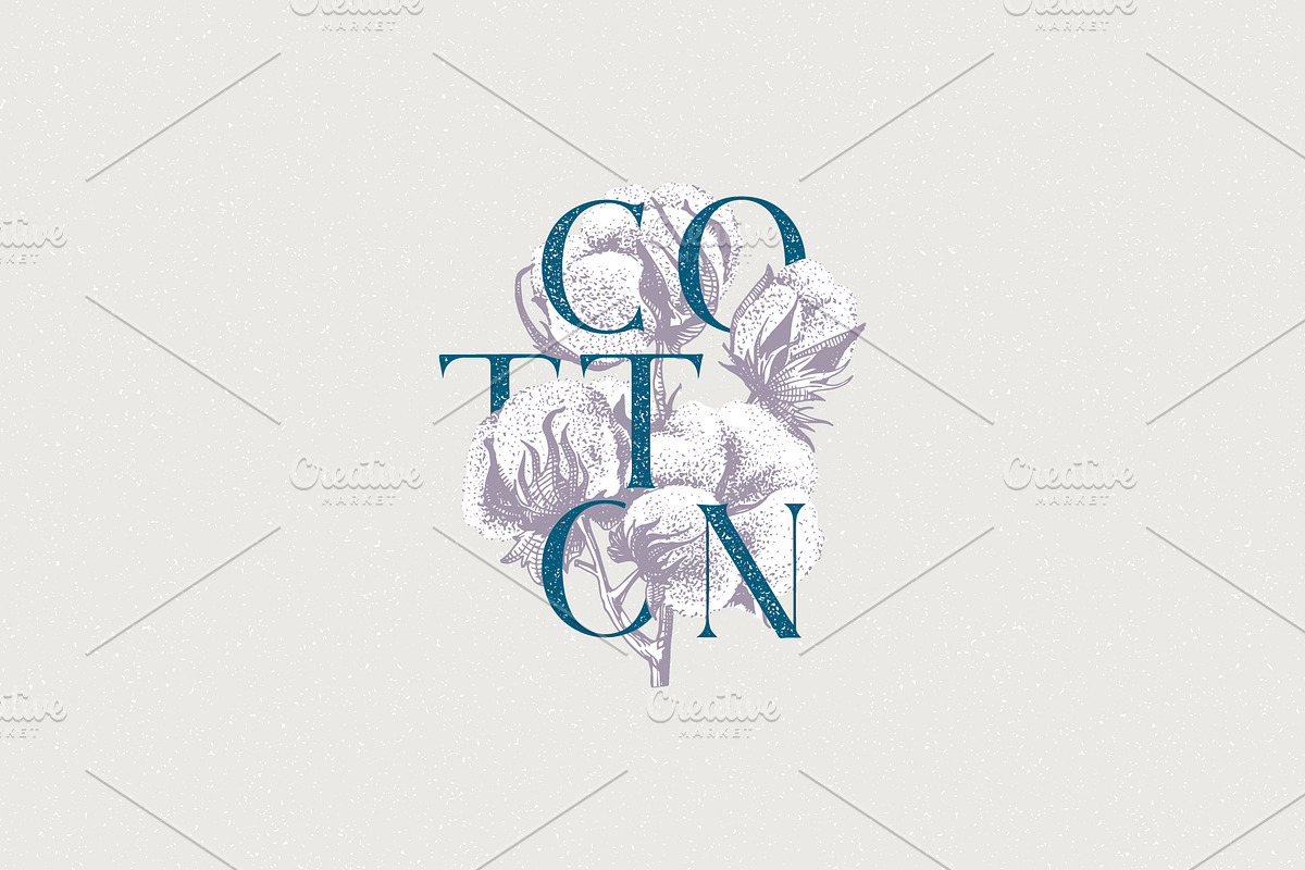 Cotton set, a Decorative Illustration by handsketched (Photo 5 of 15)
