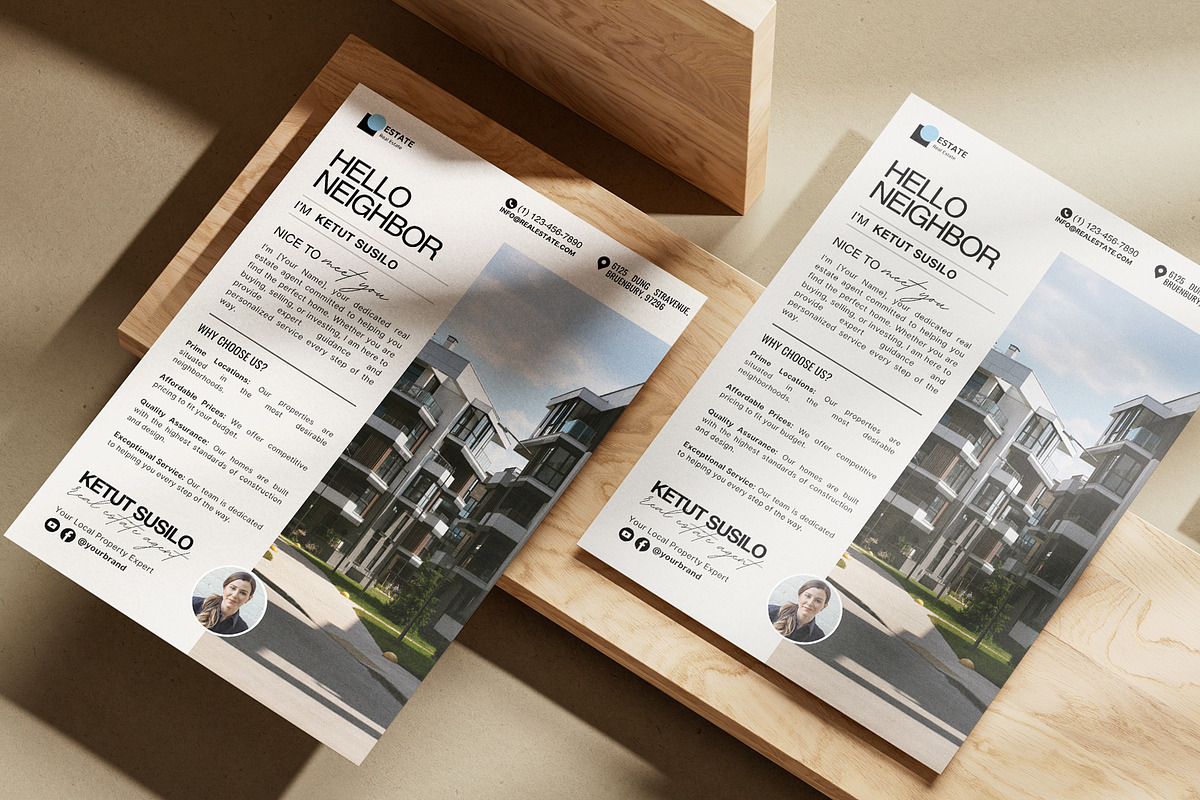Real Estate Agent Intro letter, a Flyer Template by Prapti Design (Photo 7 of 10)