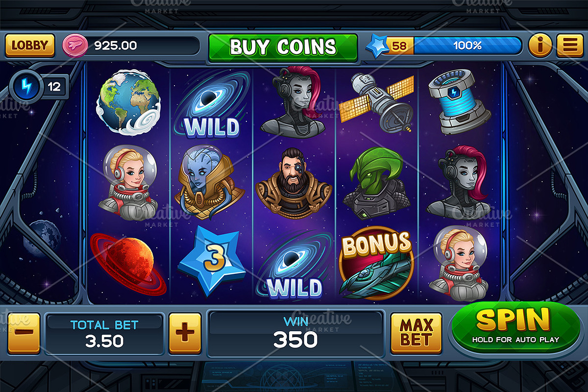 Space Odyssey Slots Game KIT, a Technology Illustration by Saranai Store (Photo 2 of 16)