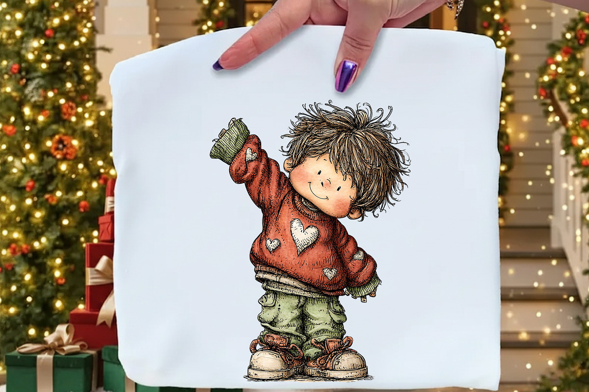 Quirky Valentine Boy Clipart, an Illustration by Craft Nest (Photo 9 of 9)