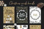 Christmas greeting card bundle, a Texture Illustration by Cozy pattern shop (Thumbnail 2 of 6)