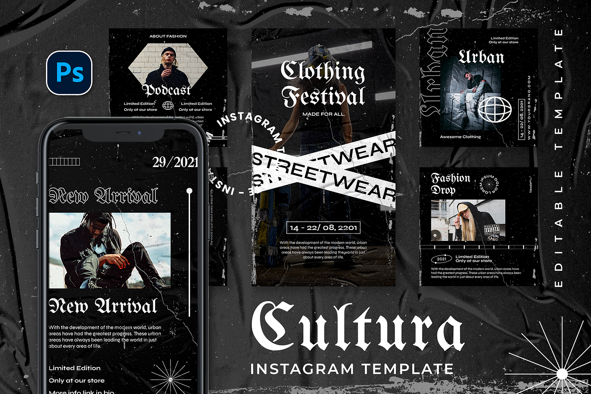 Hypebeast Instagram Template Creative Market