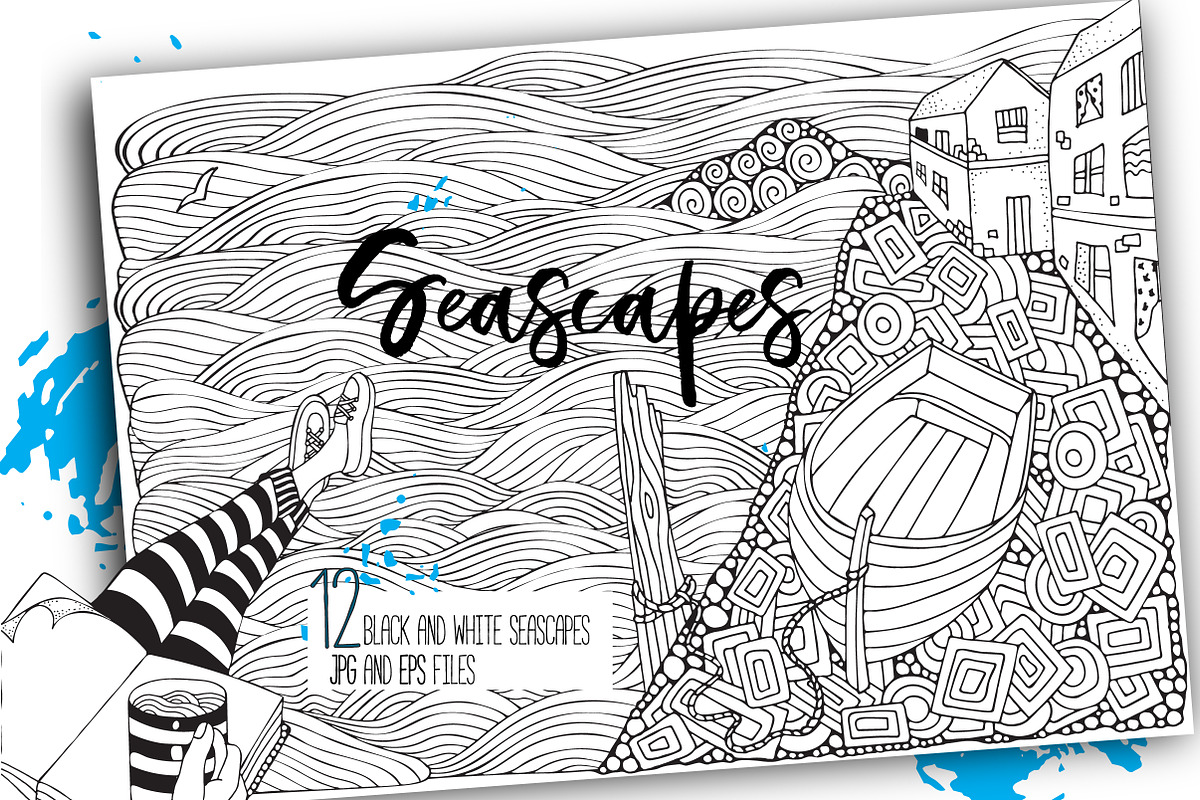 Seascapes black and white, an Object Illustration by ImHope (Photo 1 of 9)