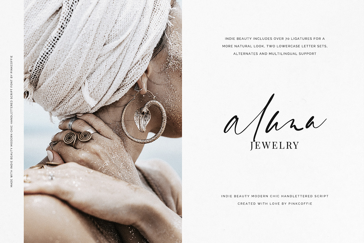 Indie Beauty Chic Handlettered Font, a Script Font by Pink Coffie (Photo 17 of 30)
