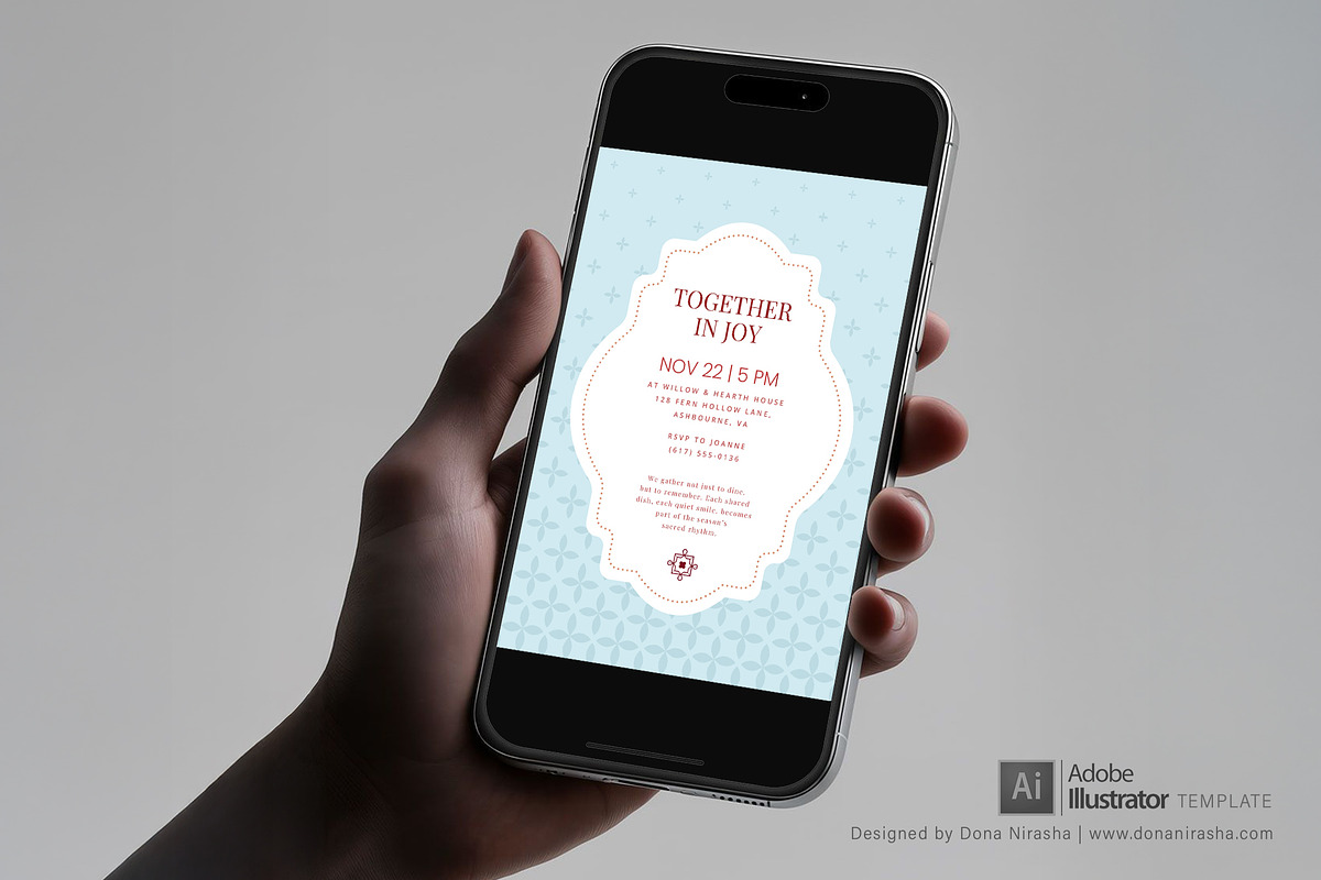 Get-together Invite Adobe Temp - 33, a Design Template by BloomToLife By Dona (Photo 7 of 7)