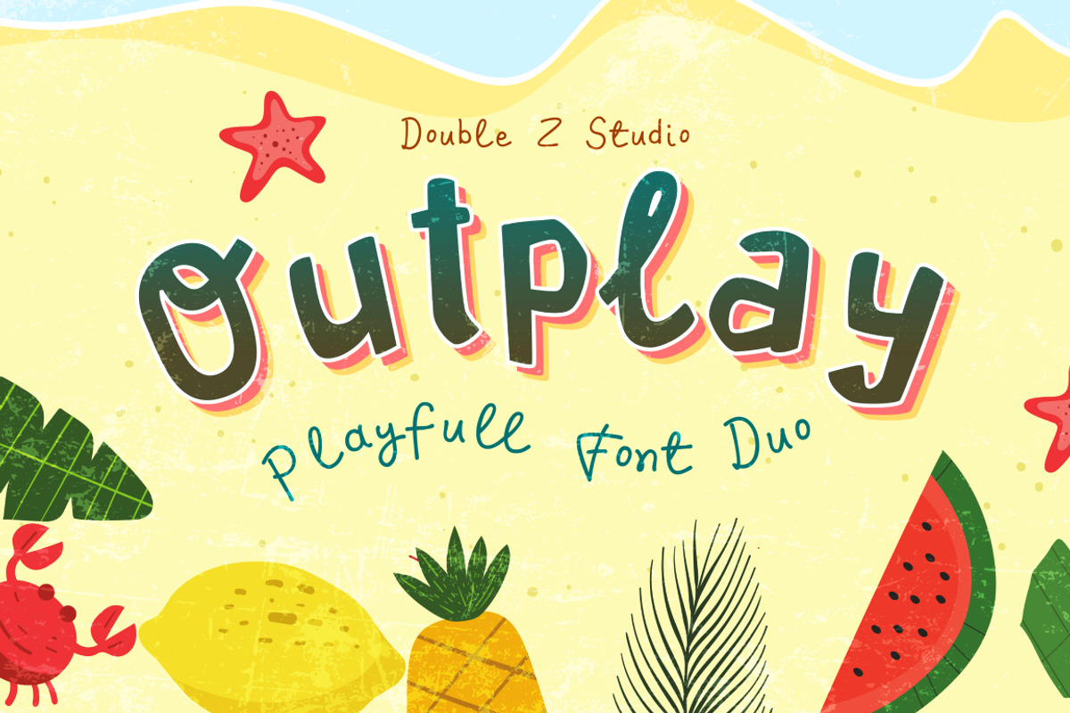 Outplay - Playfull Font Duo, a Font by DoubleZ Studio (Photo 1 of 9)