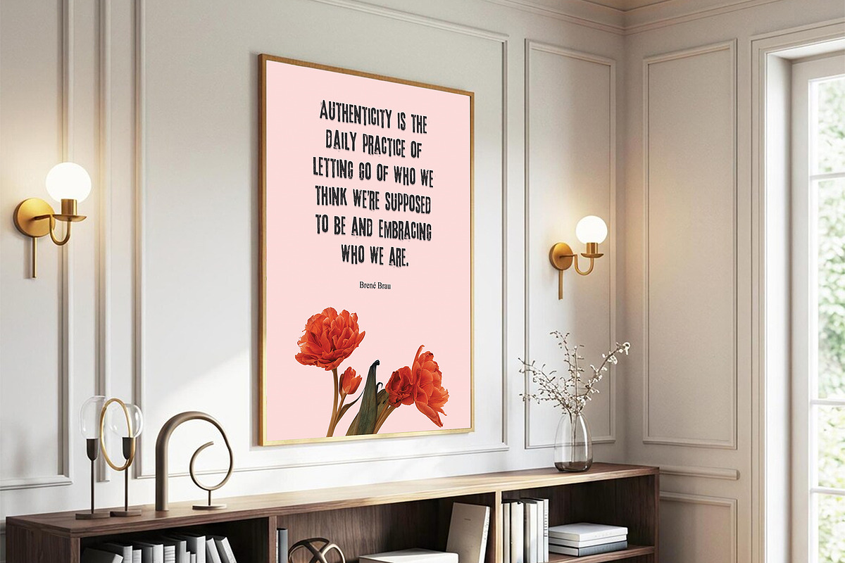 Authenticity Quote Wall Art Print, a Decorative Illustration by DesignDevisers (Photo 5 of 6)