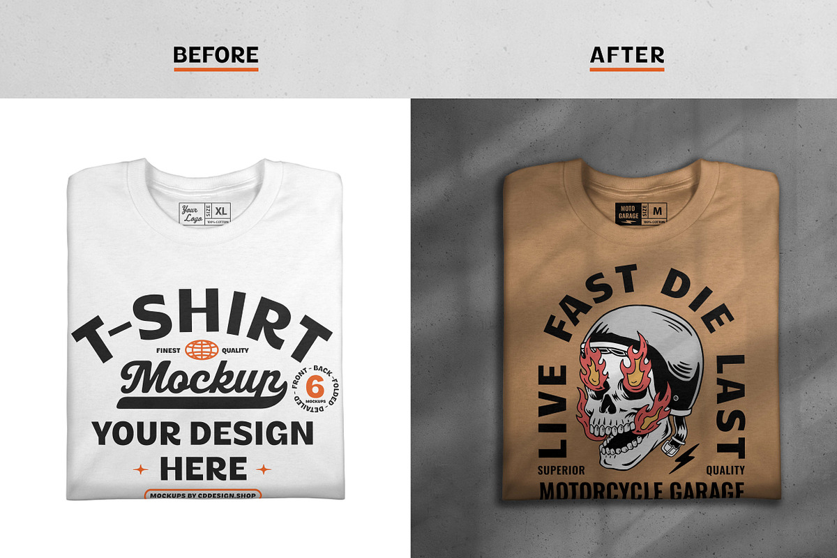 T-Shirt Mockup Bundle, a Shirt Mockup by cd-design.co (Photo 4 of 7)