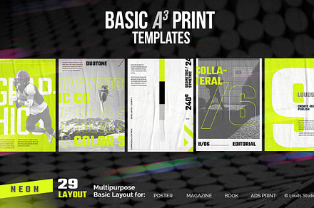 A3 Basic Layout Template Pack, a Poster Template by Louds Studio