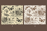 Seamless Butterflies Poppy Poppies, a Pattern Graphic by Vintage (Thumbnail 3 of 13)