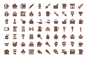 275 Kitchen Utensils Material Icons