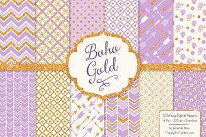Lavender Purple Glitter Patterns, a Pattern Graphic by Amanda Ilkov
