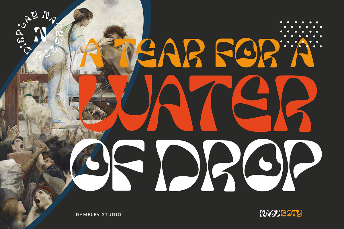 Naguboty Display, a Sans Serif Font by Damelev (Photo 7 of 9)
