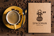 Astronaut Coffee Shop Logo Template, a Branding & Logo Template by vectorwithin (Thumbnail 3 of 3)