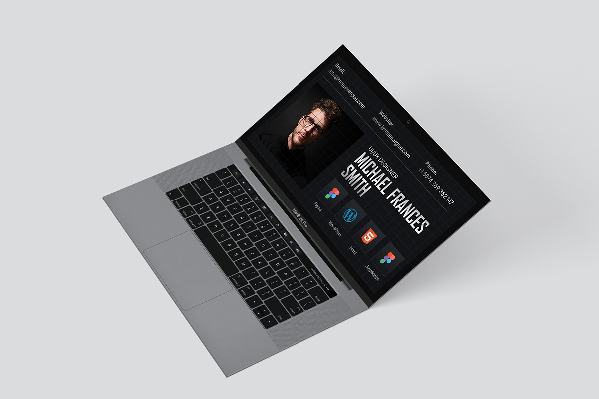Laptop Business Card - Ux Designer, a Business Card Template by TheFeture (Photo 5 of 5)
