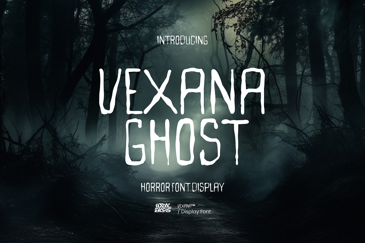 Vexana Ghost - Horror Font, a Handwritten Font by Ideal Eksis (Photo 1 of 7)