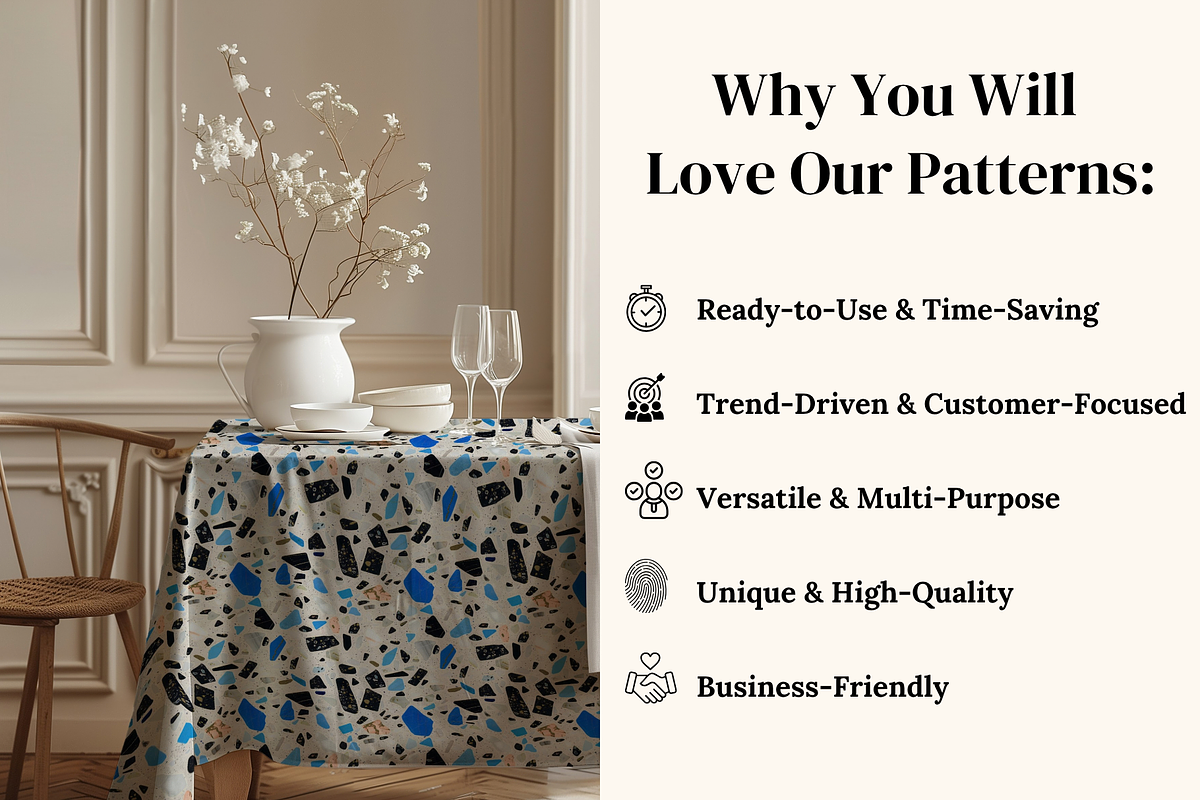 Lapis Terrazzo Patterns, a Pattern Graphic by Ninterints (Photo 4 of 10)
