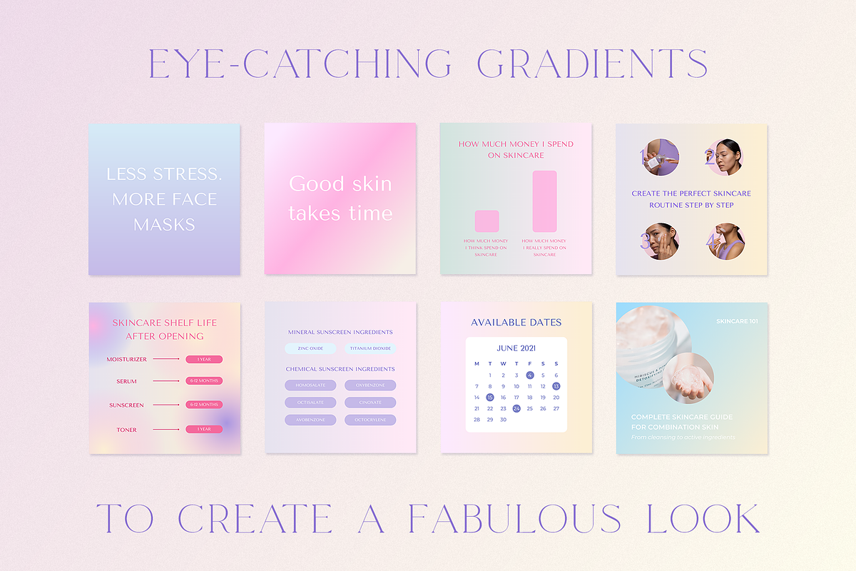 Skincare Instagram Templates | Canva, a Social Media Template by Blog&Glow (Photo 5 of 8)