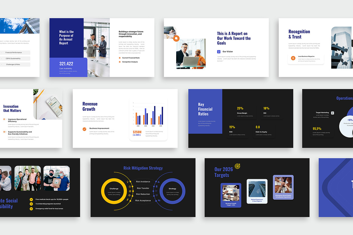 Business Annual Report PowerPoint, a Presentation Template by New Coral Design (Photo 3 of 6)