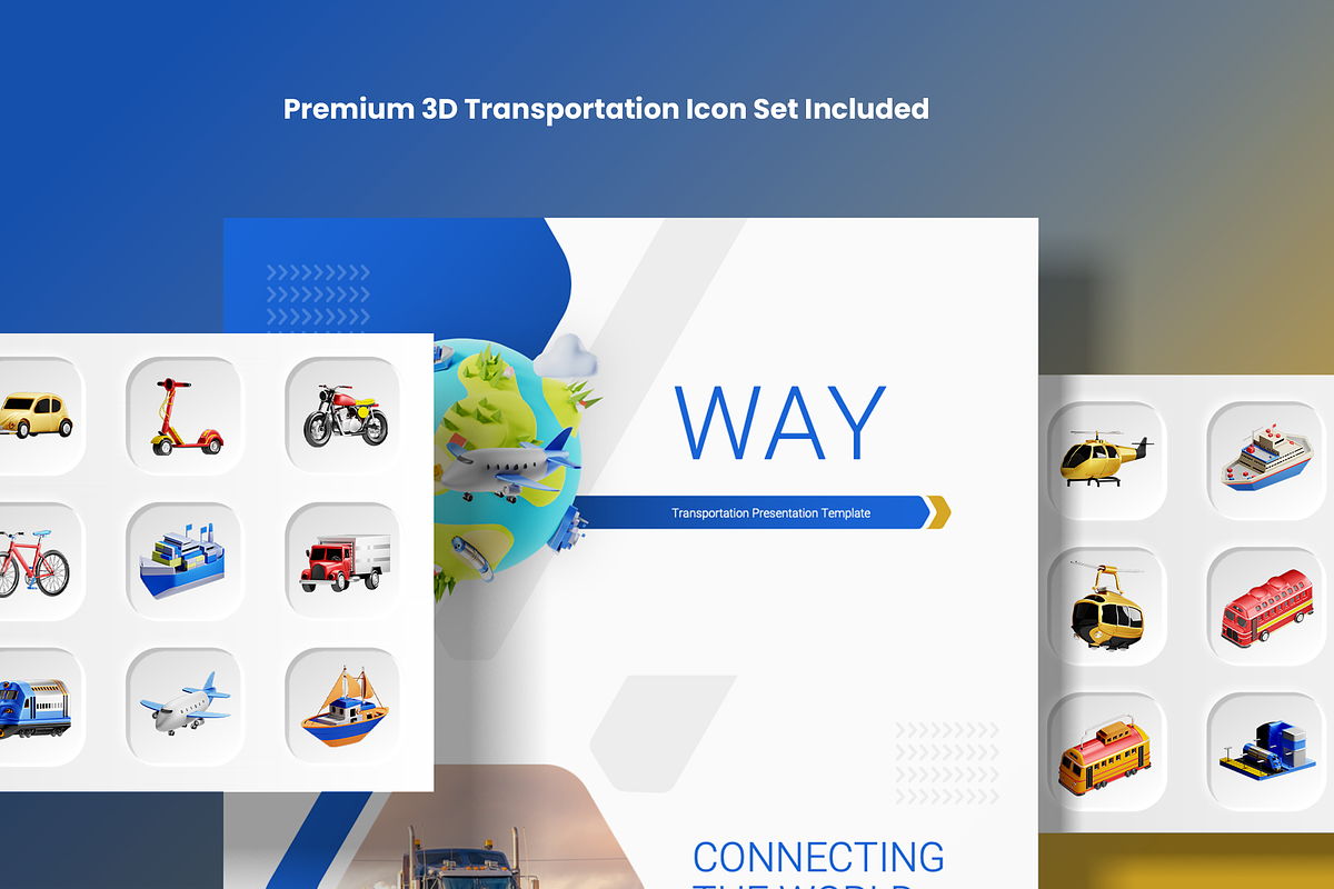 Transportation Google Slide Template, a Presentation Template by Flat Icons (Photo 3 of 7)